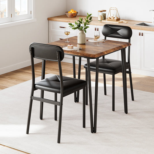 TWISTER.CK Dining Table Set for Two With Upholstered Chairs