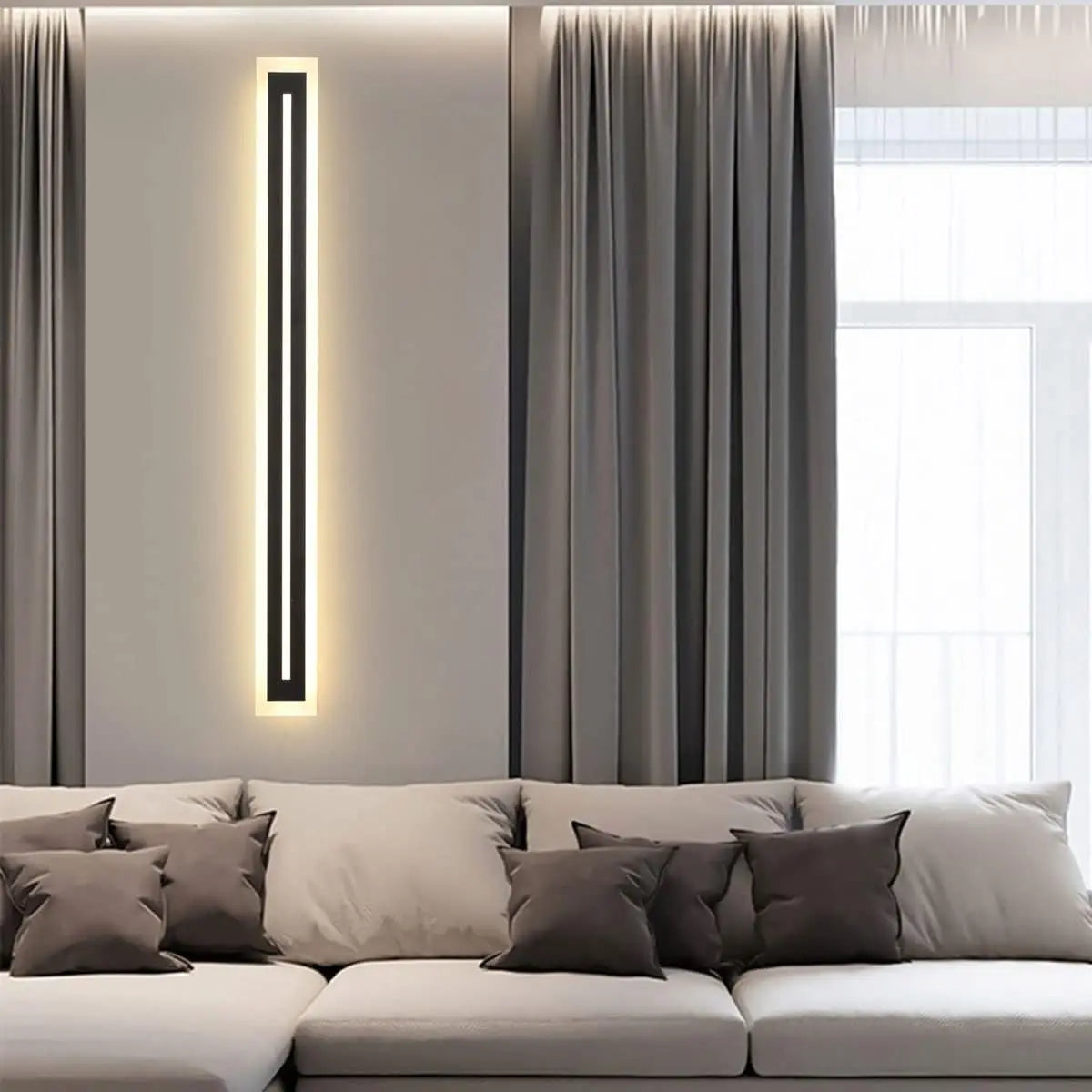Outdoor Long Strip Modern LED Wall Lighting Fixture Lamps,Wall Sconce Fixture Wall lamp Elegant Frosted White Acrylic IP67 Anti