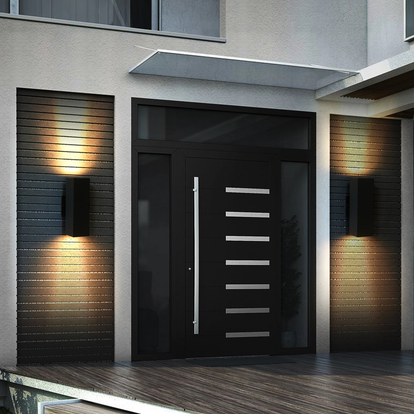 ARLGSITE 2-Pack Outdoor Wall Light IP65 Up-Down GU10 Aluminum