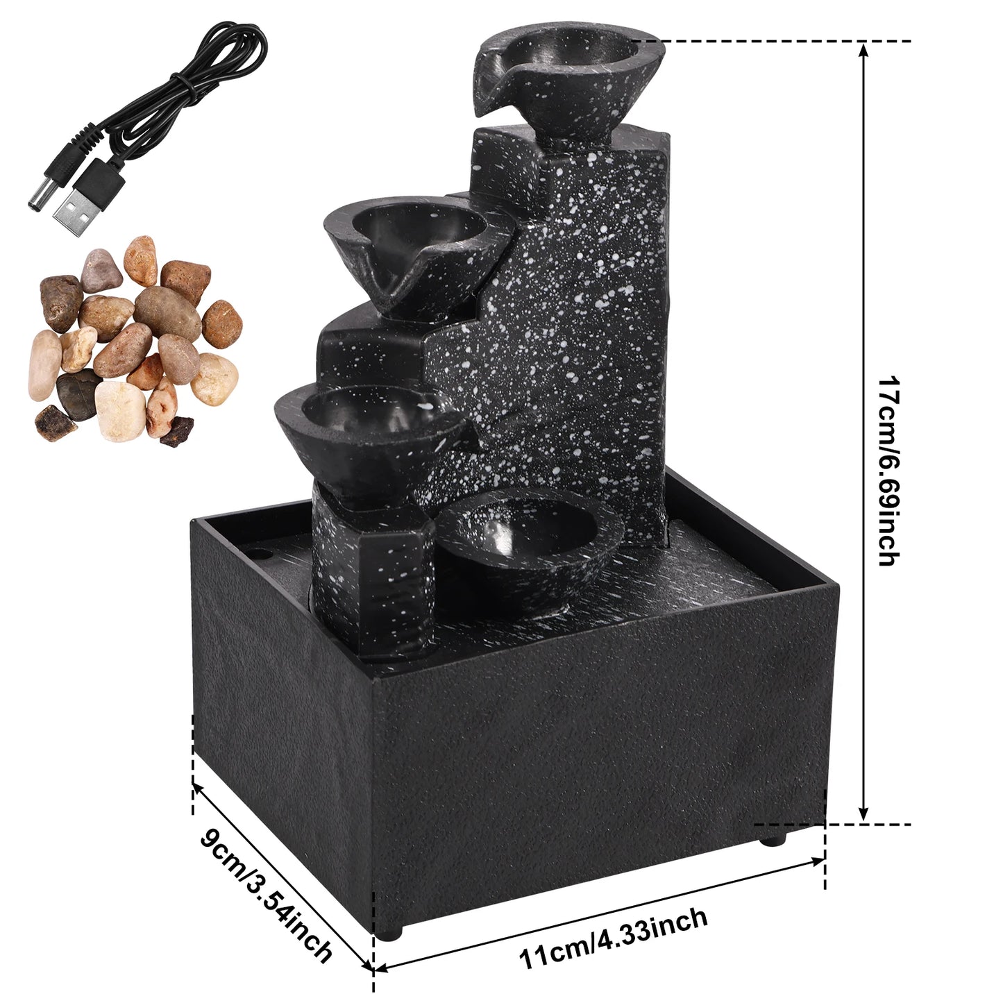 Art Waterfall Desktop Fountain Ornament For Living Room