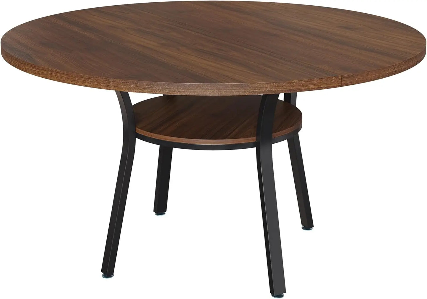 HiMISS Round Dining Table For 4-6 People With Storage Shelf
