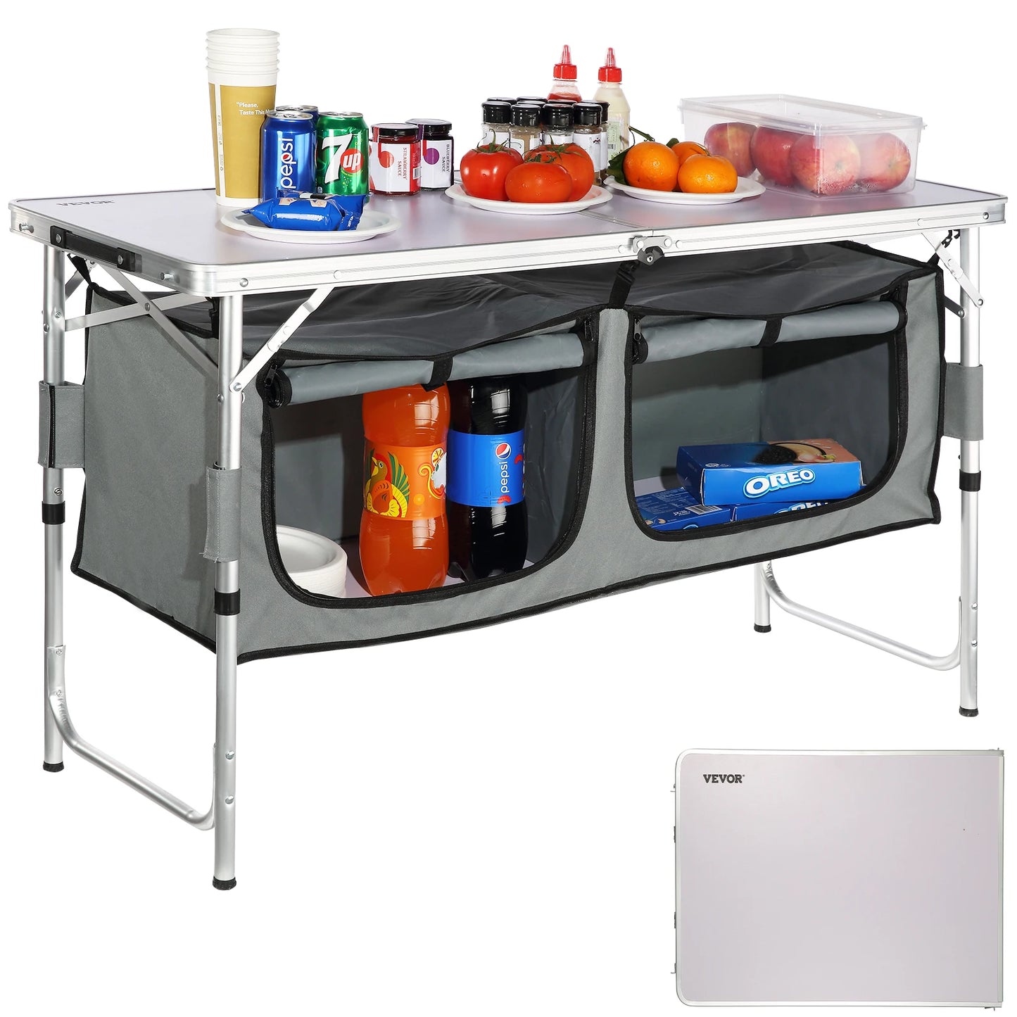 VEVOR Folding Camping Kitchen Table For Outdoor Picnics