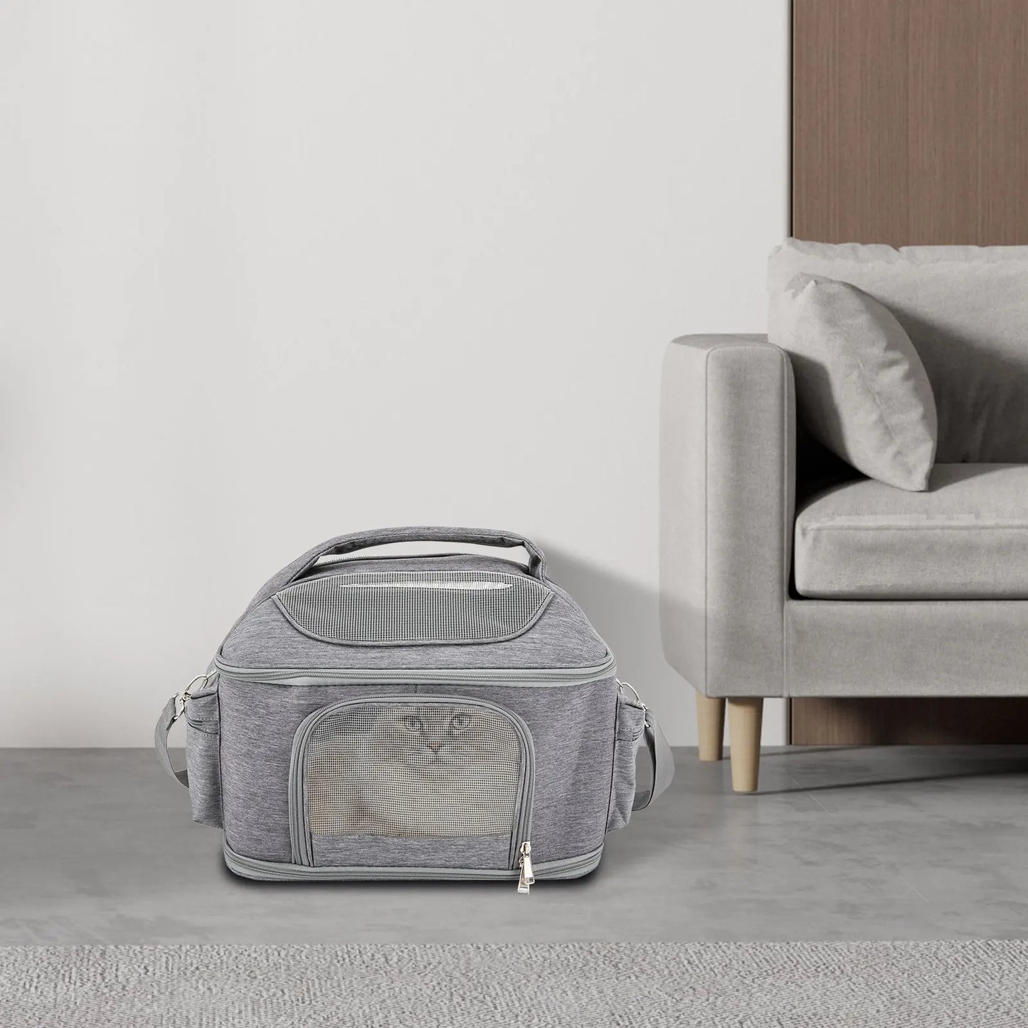 Breathable Pet Backpack For Dogs And Cats Foldable Airline Approved