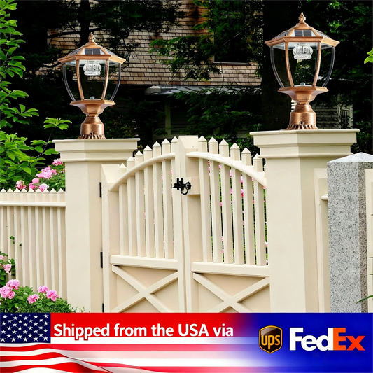 ARLGSITE Vintage Solar LED Post Light 2 Pack