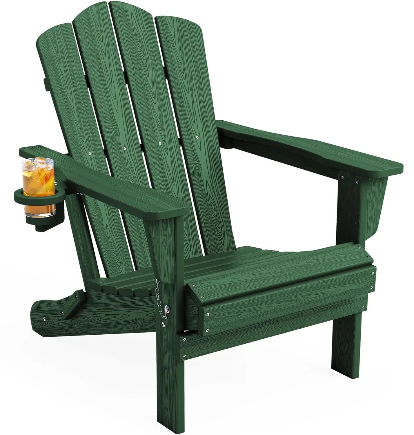 Folding Adirondack Chair HDPE All Weather Patio Outdoor Chair
