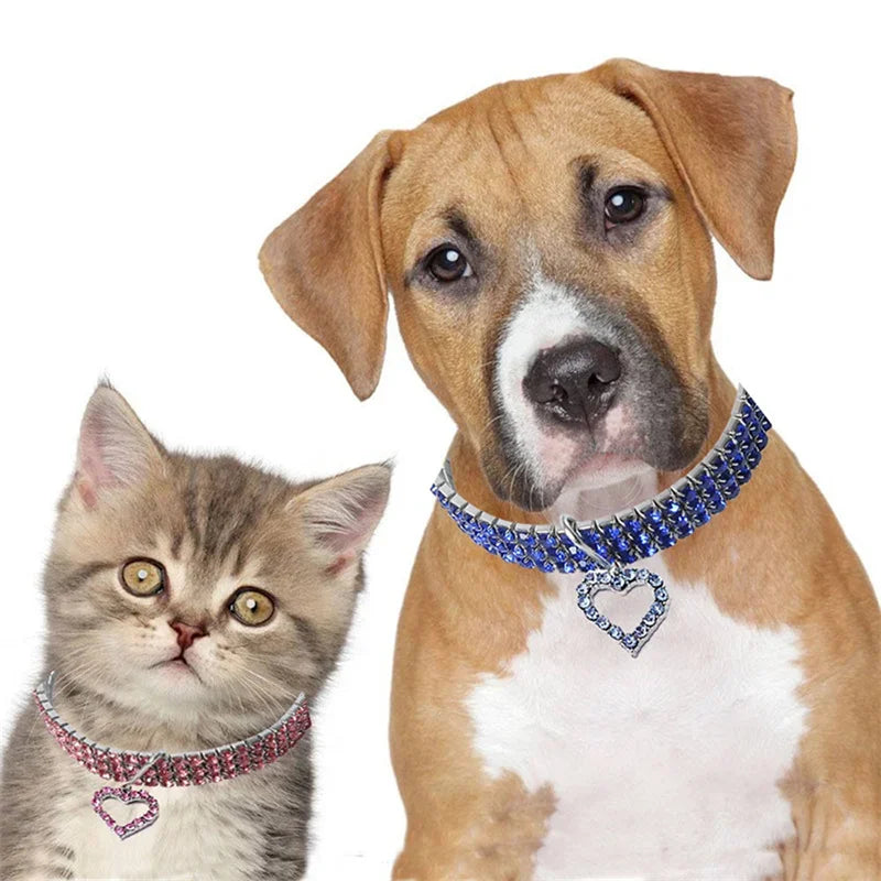 NONECN Bling Rhinestone Dog Collar For Pets And Everyday Wear