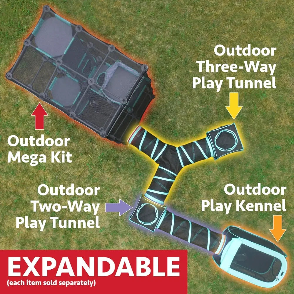 Outdoor Cat Catio Furniture and Play Kit for Cats Mega