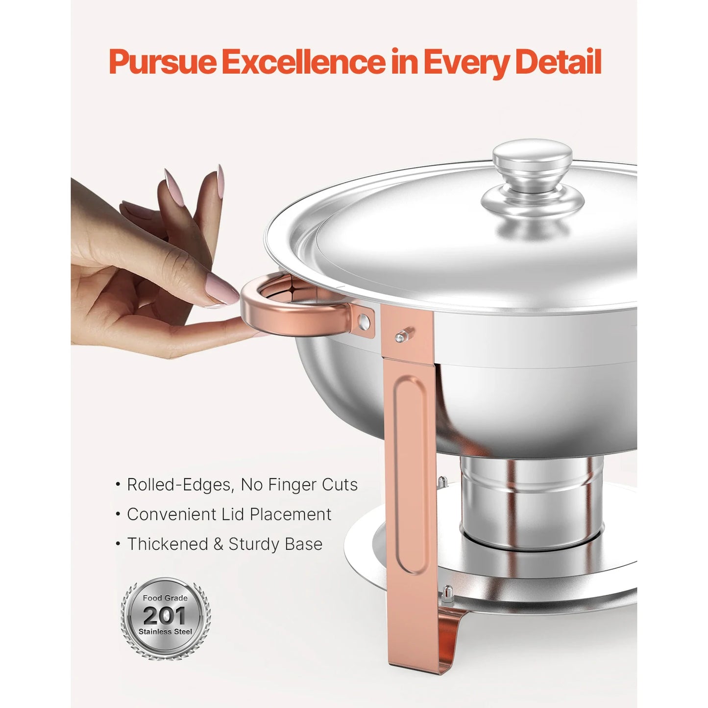 SucceBuy Chafing Dish Buffet Set With Lid Water Pan