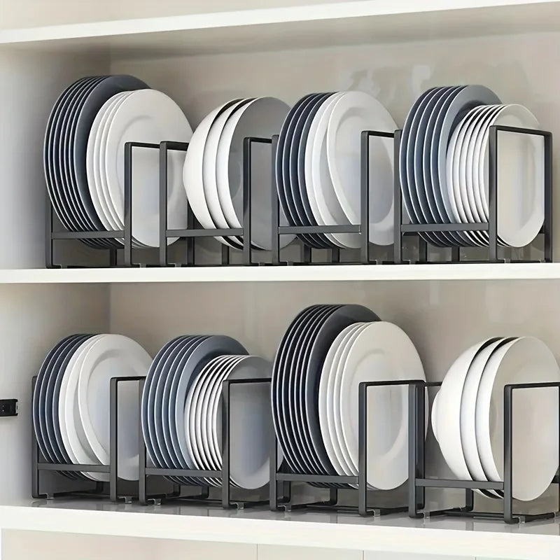 Stainless Steel Space Saving Dish Rack for Plates and Lids