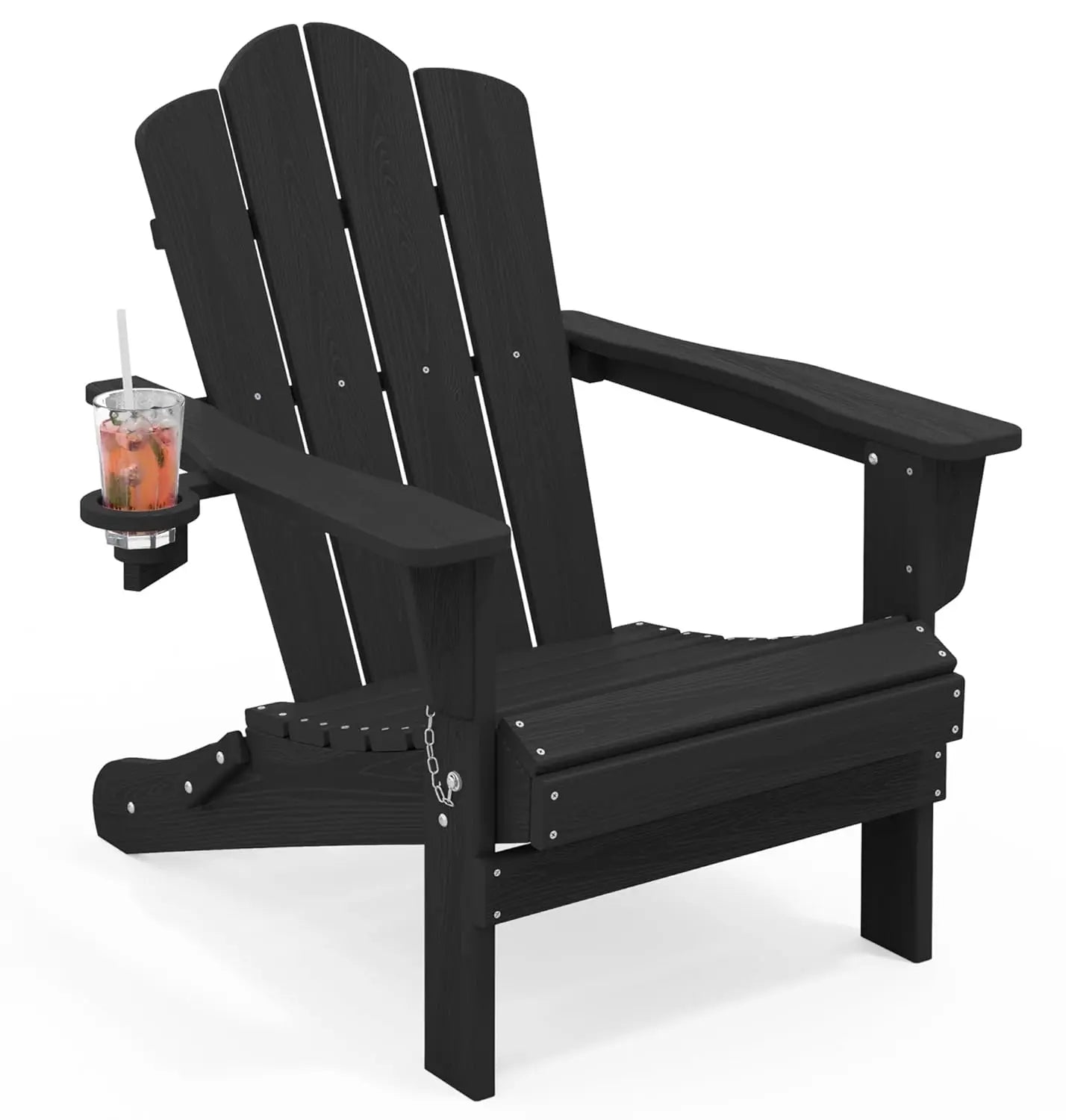 Folding Adirondack Chair HDPE All Weather Patio Outdoor Chair