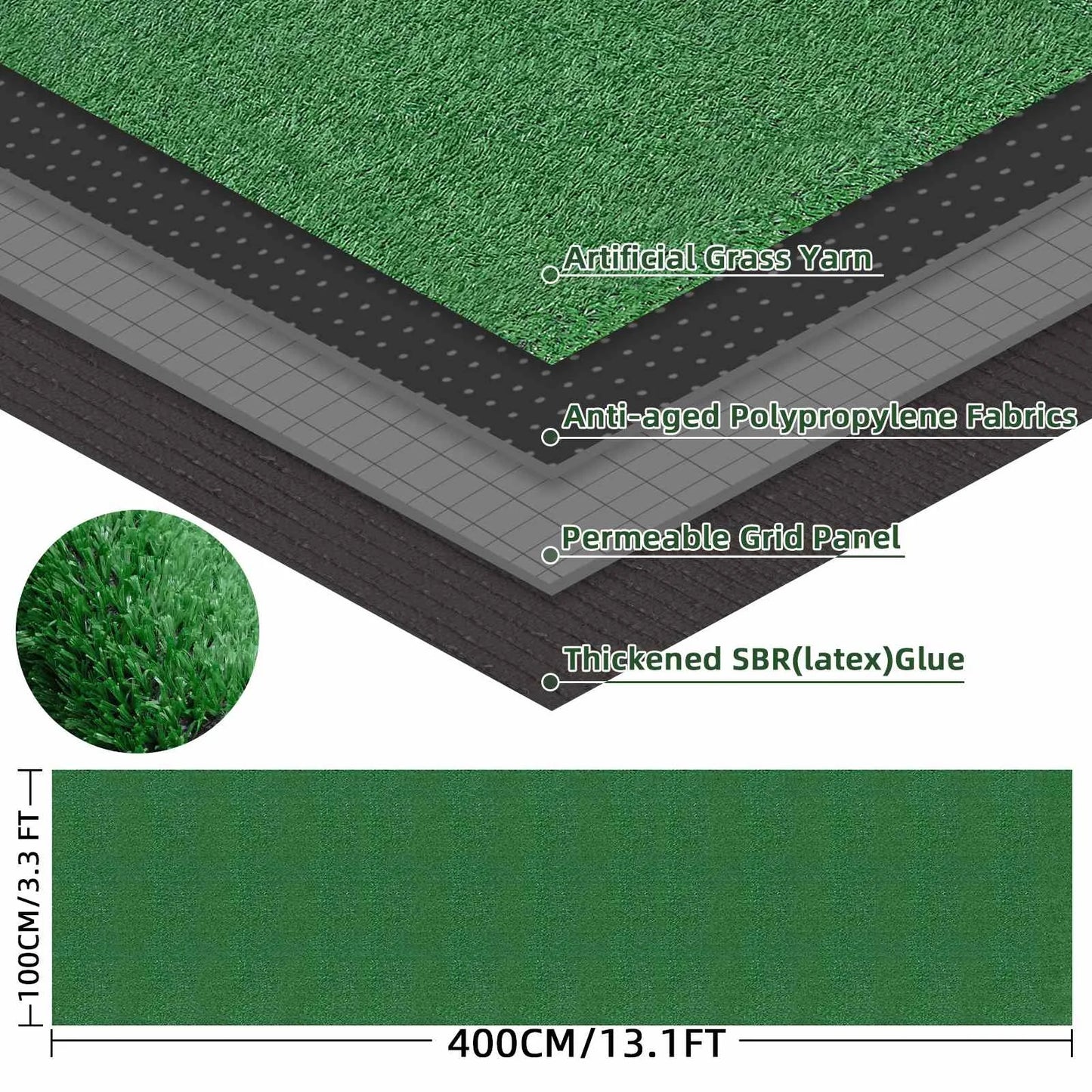 200-400cm Artificial Grassland Simulation Moss Lawn Turf Fake Green Grass Mat Carpet DIY Micro Landscape Home Floor Decor