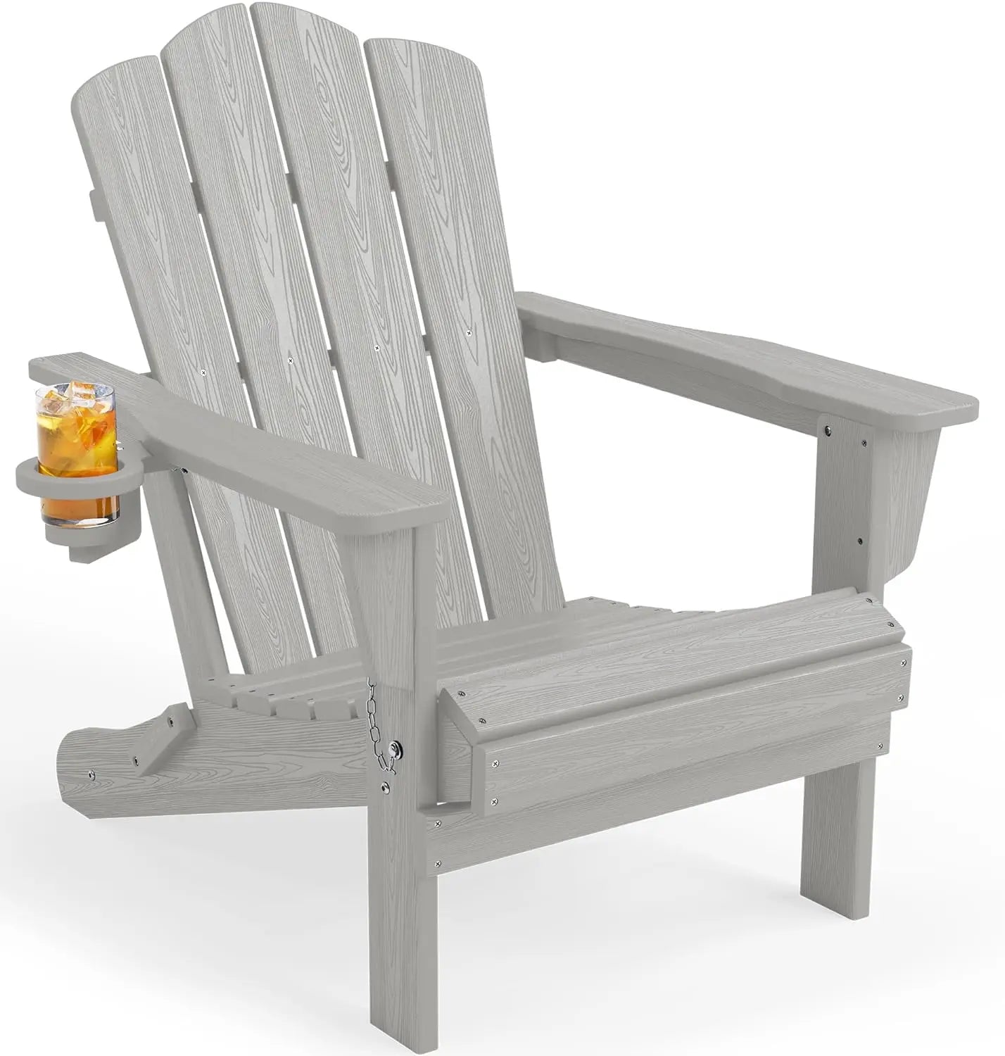 Folding Adirondack Chair HDPE All Weather Patio Outdoor Chair