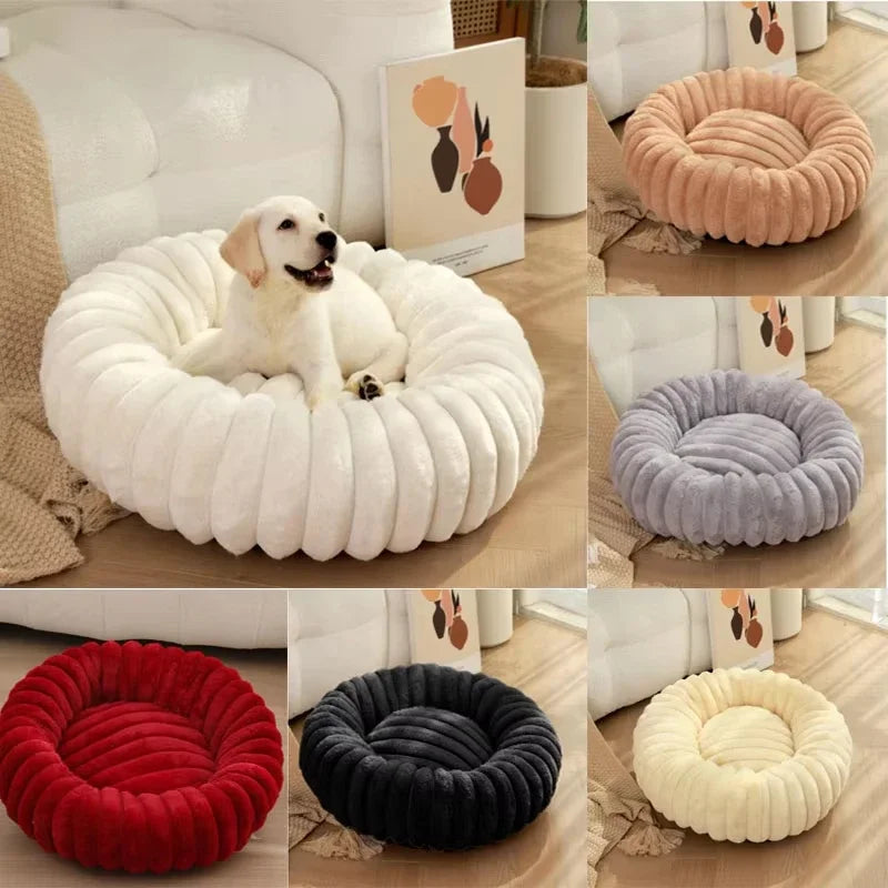 NONECN Round Pet Bed for Dogs and Cats Warm Plush