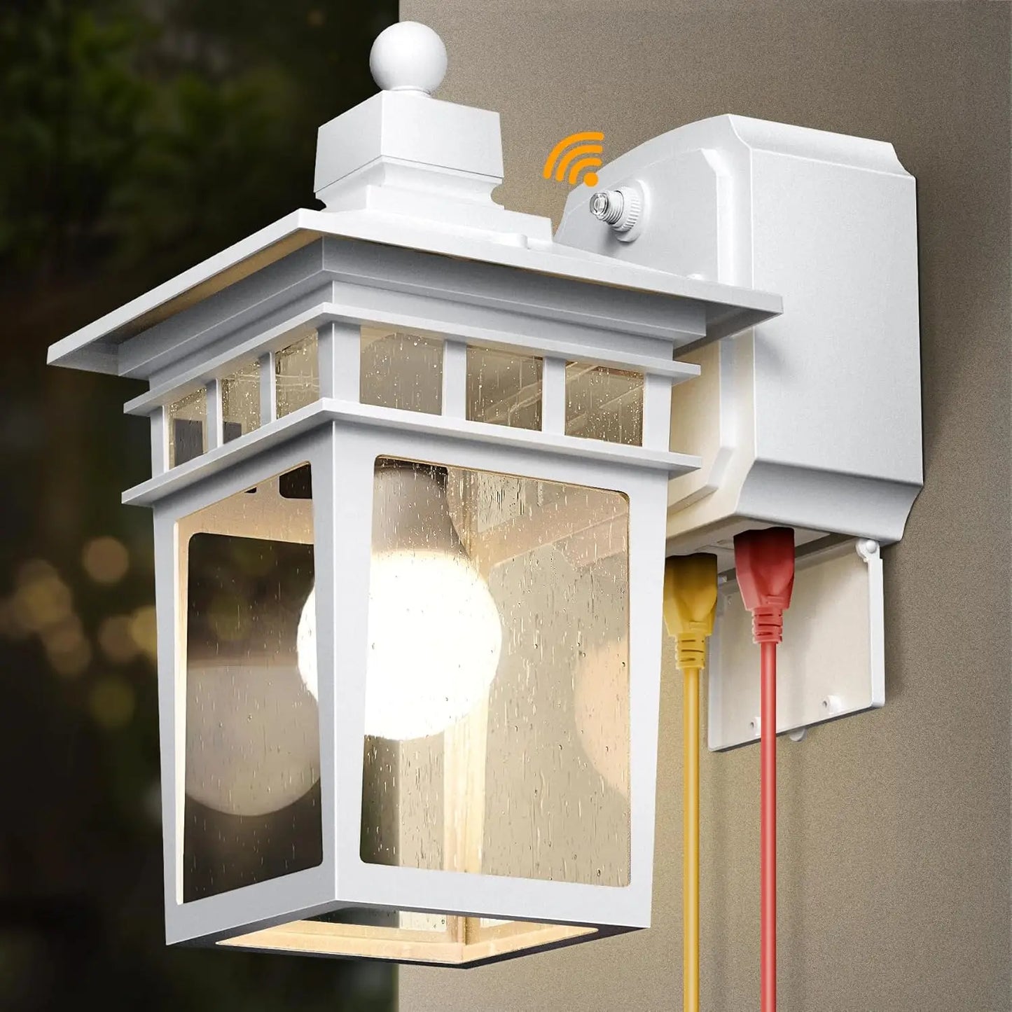 Dusk To Dawn Outdoor Light With GFCI Outlet Sensor Lantern Bulb Not Included