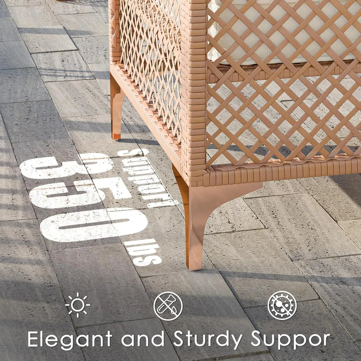 XIAOLANG 7 Piece Patio Conversation Set With Cushions And Coffee Table