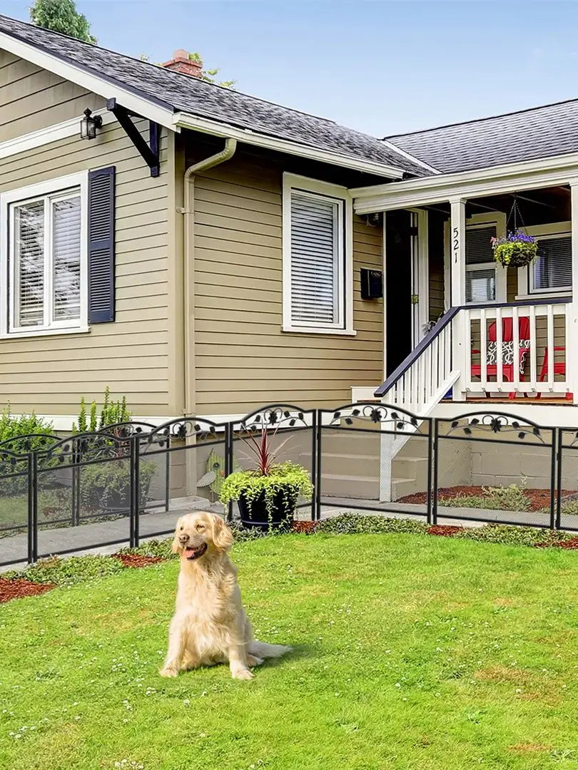 BINGOPAW 5Pcs Metal Dog Fence Pet Playpen Garden Barrier