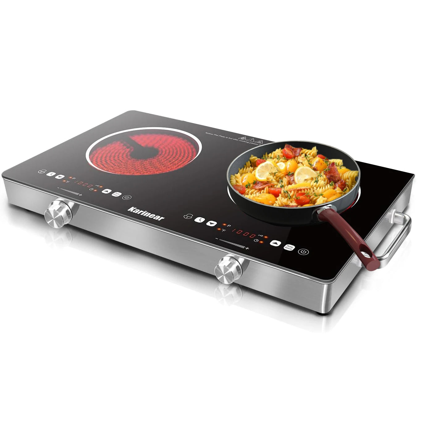 Karinear Dual Zone Ceramic Hob 3200W Electric Cooktop