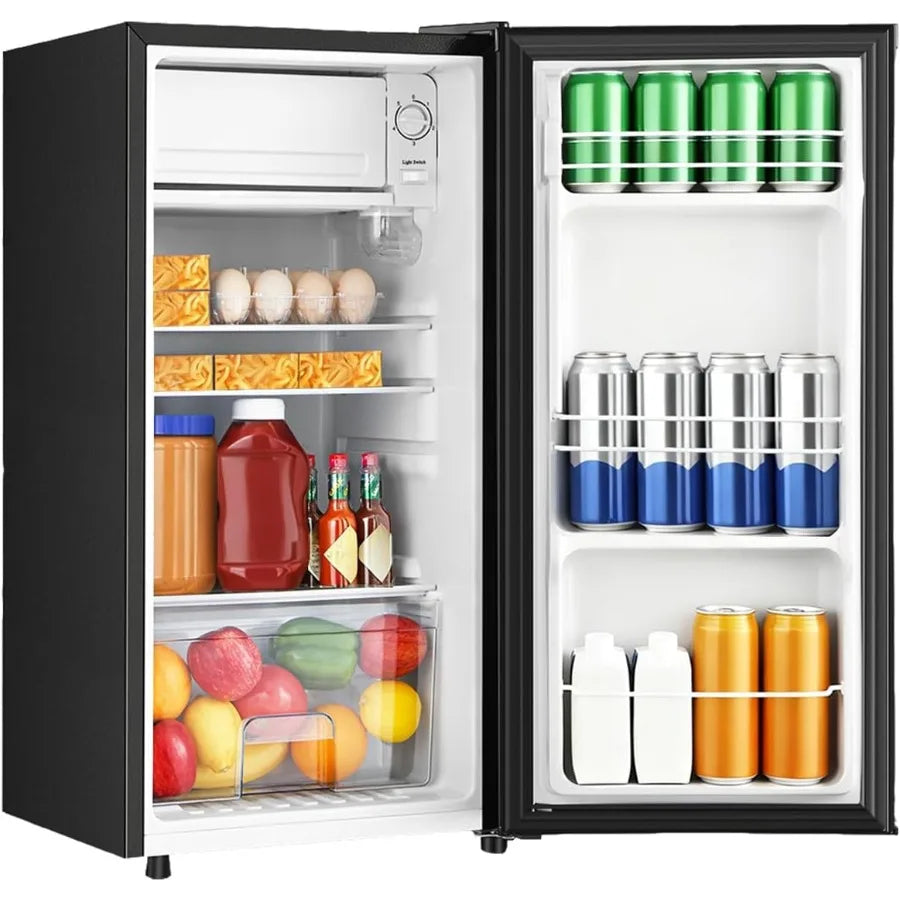 XMSJ Mini Fridge With Freezer Five Settings Temperature Control