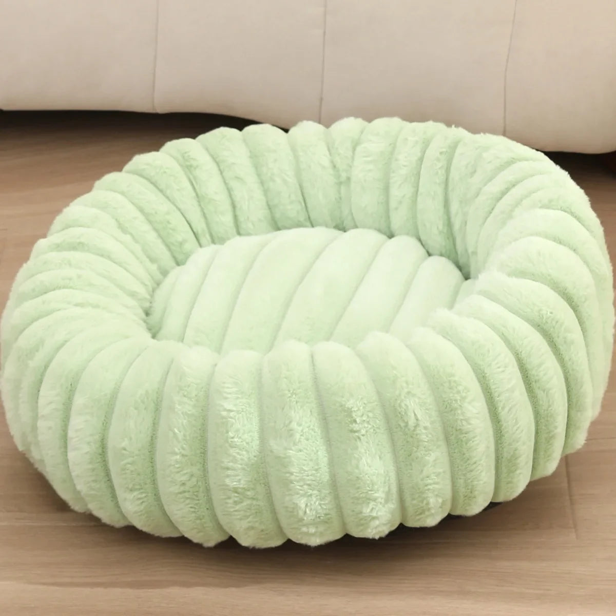 NONECN Round Pet Bed for Dogs and Cats Warm Plush
