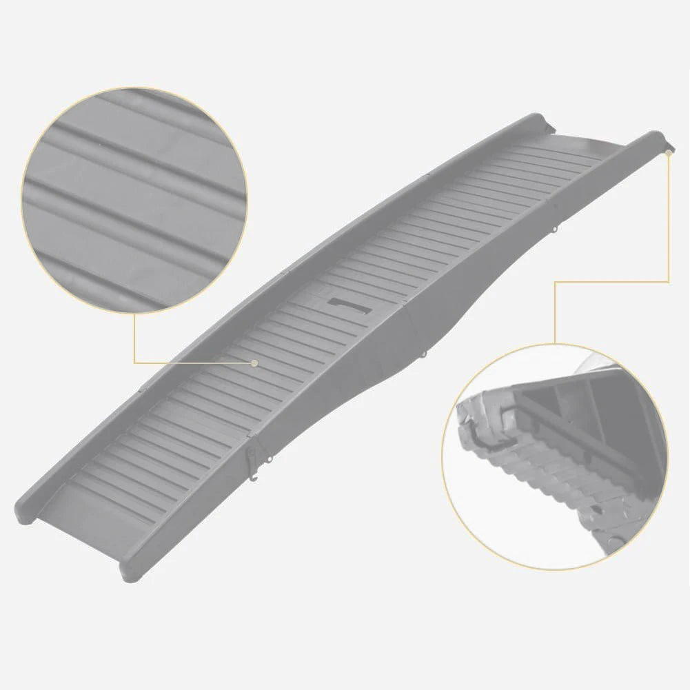 Folding Portable Pet Stair Ramp Non-Slip Rug Surface Dog SUV & Truck Ramp Pet Ramp Stairs for Medium & Large Dogs Get Into A Car