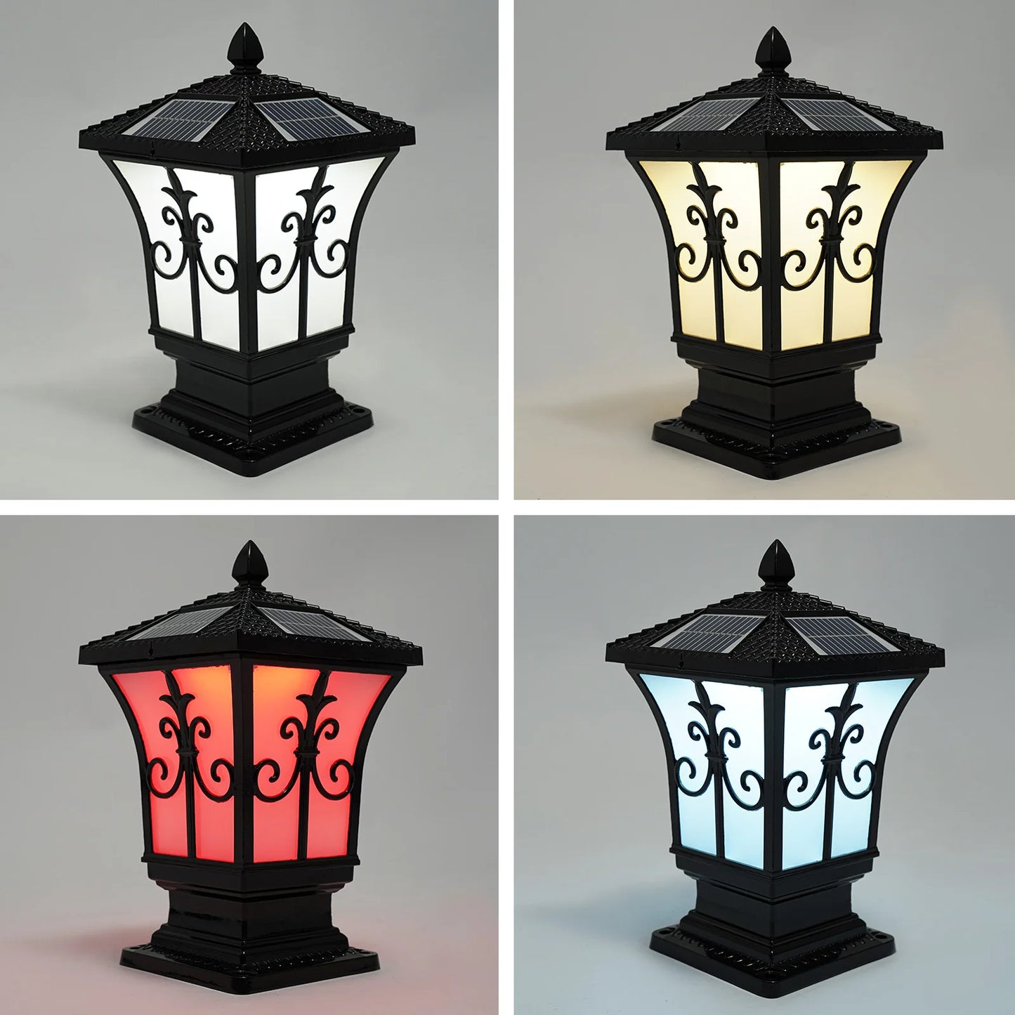 Outdoor Solar Post Light 85-265V IP44 Water Resistant Garden Lamp