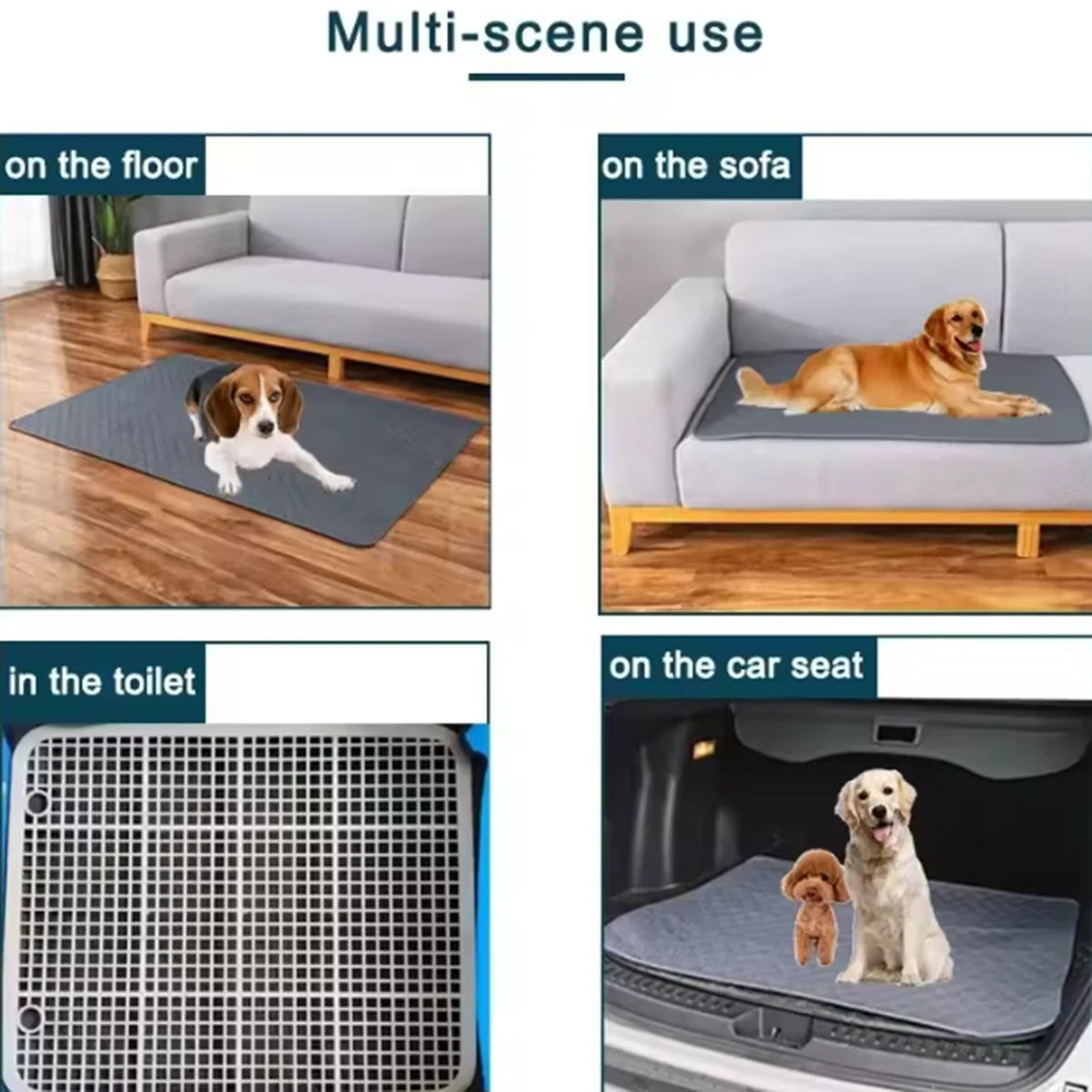 Winter Dog Pee Pad Reusable Urine Mat for Car Floor