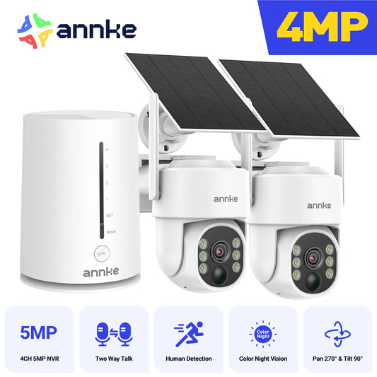 ANNKE 4MP Wireless Security Camera System 4CH NVR Kit