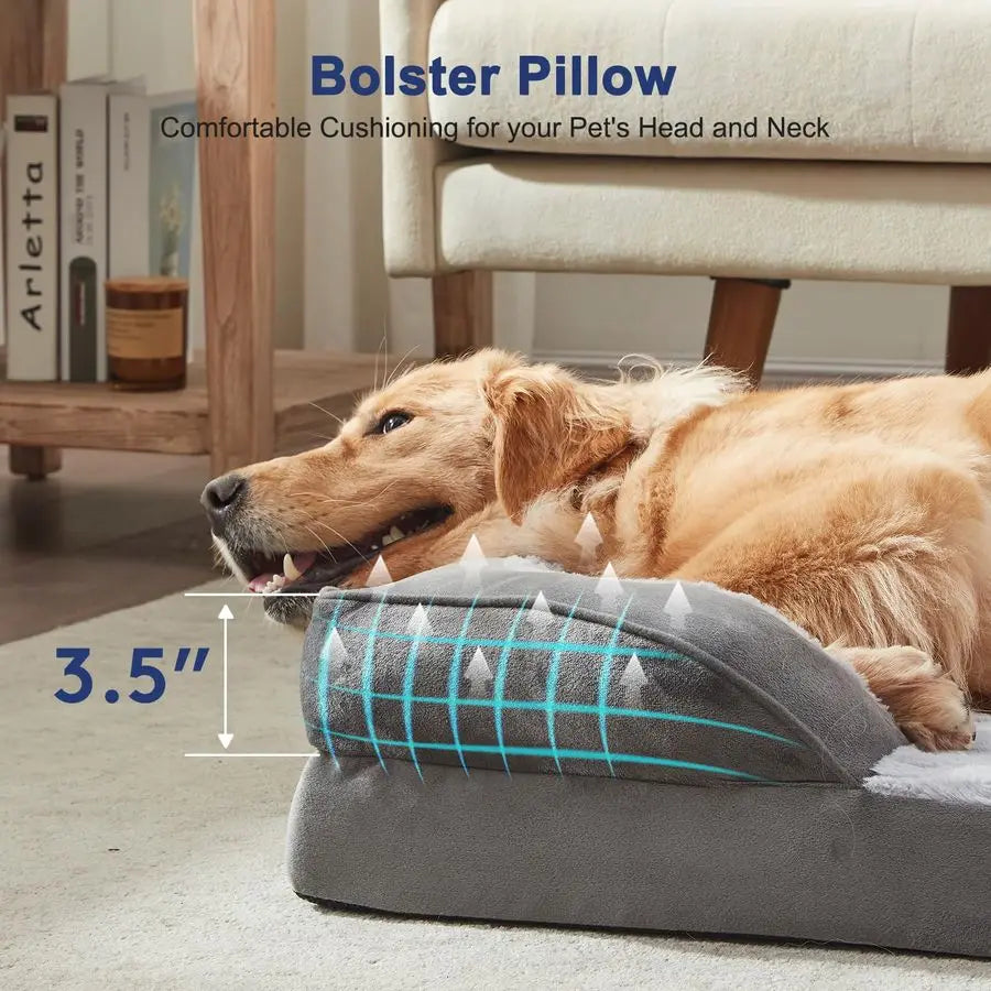 Orthopedic Dog Bed For Large Dogs With Egg Crate Foam