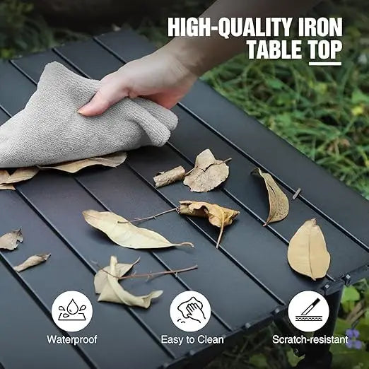 Foldable Roll Up Camping Table For Outdoor Barbecues And Picnics
