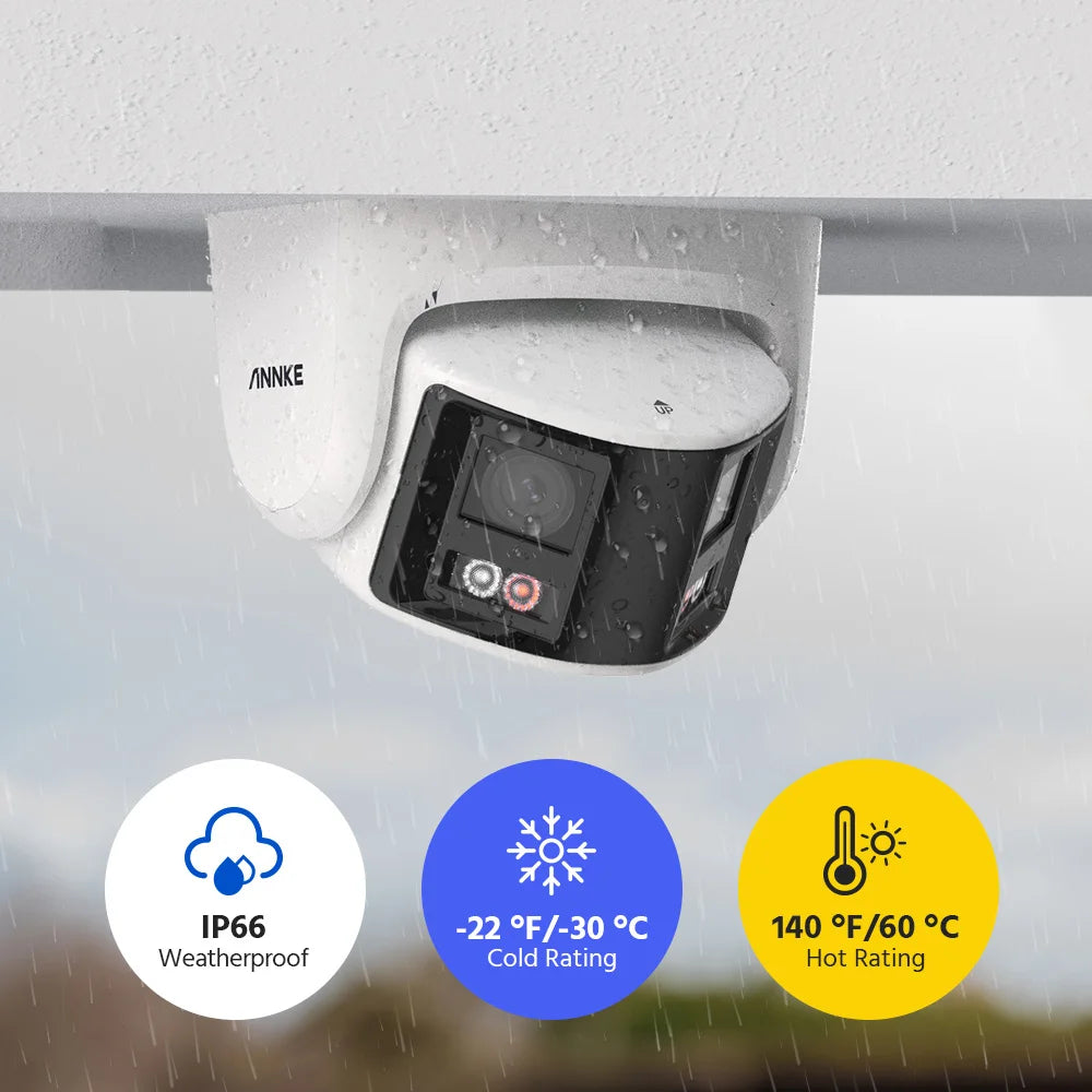 ANNKE 8MP 4K Dual Lens Security Camera With Human Detection