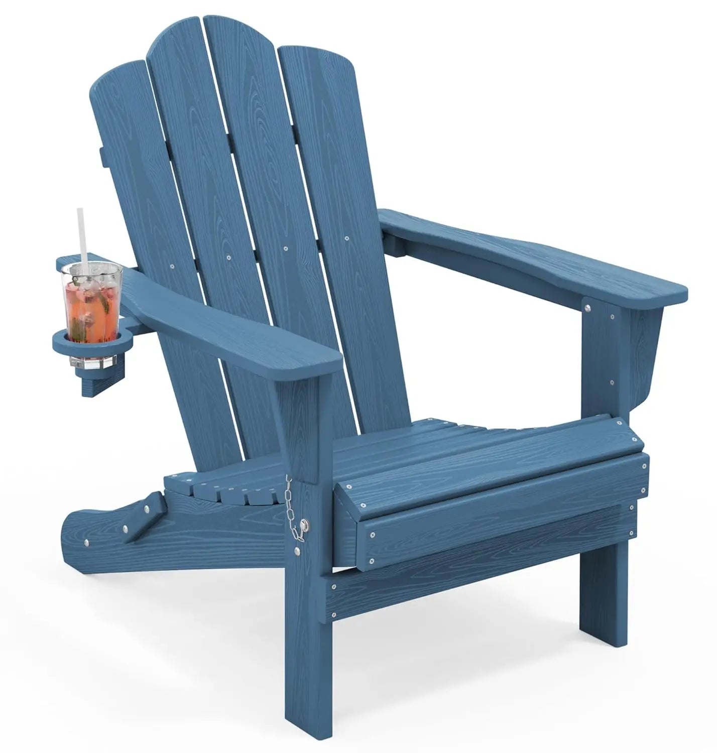 Folding Adirondack Chair HDPE All Weather Patio Outdoor Chair